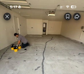 Epoxy floor being applied - Transformation 2